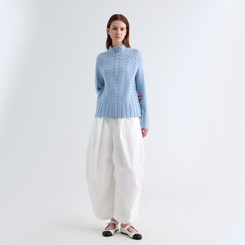 1025GP25 Женский кардиган с воротником-стойкой.3