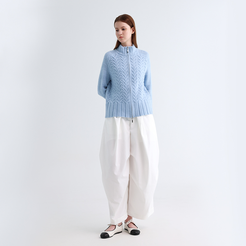 1025GP25 Женский кардиган с воротником-стойкой.4